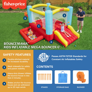 Fisher-Price  Bouncemania 12 Foot Mega Bouncer with Slide & 50 Play Balls