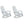 Semco Rockaway Heavy Duty All Weather Outdoor Rocking Chair, White (2 Pack)