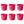 Homz Plastic 18 Gallon Utility Bucket Tub Container with Handles, Pink (6 Pack)