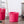 Homz Plastic 18 Gallon Utility Bucket Tub Container with Handles, Pink (6 Pack)