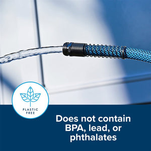 Camco TastePURE 25 Foot No Kink Heavy Duty PVC Premium Drinking Water Hose, Blue