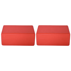 BalanceFrom Fitness 71"x24" Anti Tear Yoga Mat w/Strap, Knee Pad & Blocks, Red - TRAPSKI