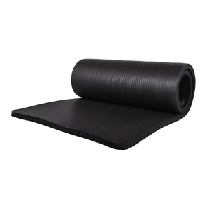BalanceFrom Yoga Mat with Knee Pad, Yoga Blocks, Carrying Strap, and Extra 1-Inch Foam, Exercise Mat for Gym or Home Workout, 71" x 24", Black