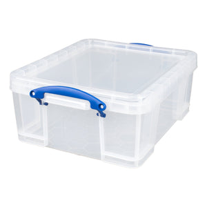 Really Useful Box 17L Plastic Storage Container w/Snap Lid & Clip Lock Handles