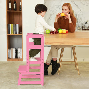 SDADI LT05E Mother's Helper Adjustable Height Kids Kitchen Step Stool, Pink