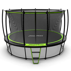 JumpFlex HERO 14' Trampoline for Kids Outdoor Play Equipment with Net & Ladder