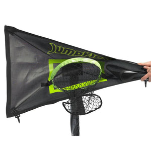JumpFlex PROJAM Hero Basketball Hoop and Net Attachment for Trampolines, Black - TRAPSKI