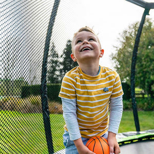 JumpFlex PROJAM Hero Basketball Hoop and Net Attachment for Trampolines, Black - TRAPSKI