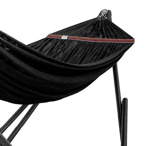 Tranquillo Universal 116" Double Hammock with Adjustable Stand and Bag, Black - TRAPSKI