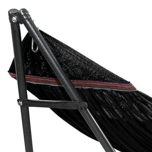 Tranquillo Universal 116" Double Hammock with Adjustable Stand and Bag, Black - TRAPSKI