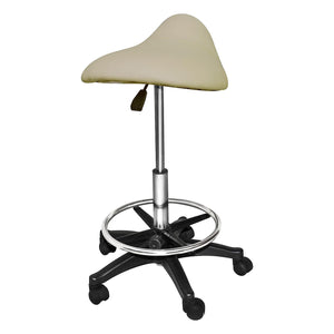 PureSana Chromium Professional James Full Rotational Saddle Cutting Stool, Tan