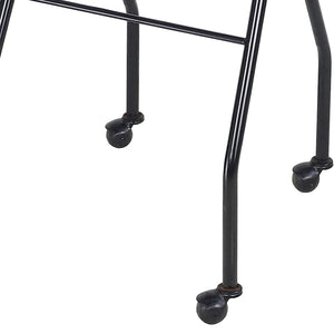 PureSana Chromium Professional Foldaway Salon Service Tray with Wheels, Black - TRAPSKI