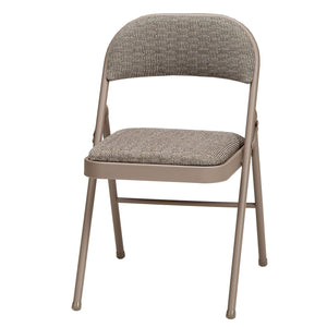 MECO Sudden Comfort Deluxe Courtyard Fabric Padded Folding Chair, (Set of 4)