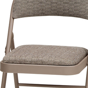 MECO Sudden Comfort Deluxe Courtyard Fabric Padded Folding Chair, (Set of 4)