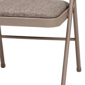 MECO Sudden Comfort Deluxe Courtyard Fabric Padded Folding Chair, (Set of 4)