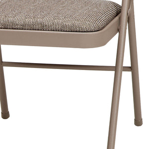 MECO Sudden Comfort Deluxe Courtyard Fabric Padded Folding Chair, (Set of 4)