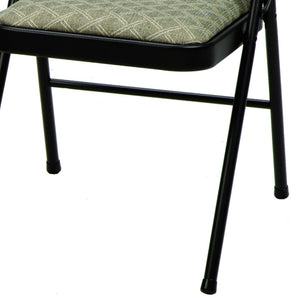 MECO Sudden Comfort Deluxe Zuni Fabric Padded Folding Chair, Black (Set of 4)