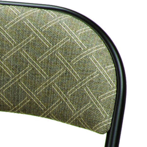 MECO Sudden Comfort Deluxe Zuni Fabric Padded Folding Chair, Black (Set of 4)