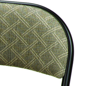 MECO Sudden Comfort Deluxe Zuni Fabric Padded Folding Chair, Black (Set of 4)