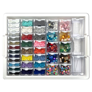 Bead Storage Solutions Elizabeth Ward Mixed Bead Tray with Jewelry Findings Tray - TRAPSKI