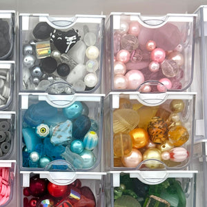 Bead Storage Solutions Elizabeth Ward Mixed Bead Tray with Jewelry Findings Tray - TRAPSKI