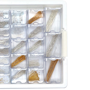 Bead Storage Solutions Elizabeth Ward Mixed Bead Tray with Jewelry Findings Tray - TRAPSKI