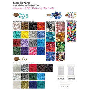 Bead Storage Solutions Elizabeth Ward Mixed Bead Tray with Jewelry Findings Tray - TRAPSKI