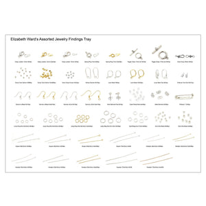Bead Storage Solutions Elizabeth Ward Mixed Bead Tray with Jewelry Findings Tray - TRAPSKI