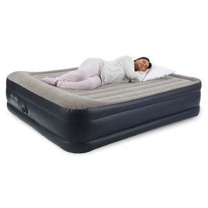 Intex Dura Beam Plus Deluxe Airbed, Air Mattress w/Built In Pump, King (2 Pack)