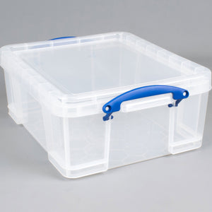 Really Useful Box 17L Storage Container with Lid and Clip Lock Handles, (4 Pack) - TRAPSKI