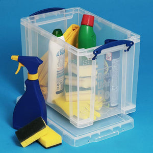 Really Useful Box 19L Storage Container with Lid and Clip Lock Handles, (2 Pack) - TRAPSKI