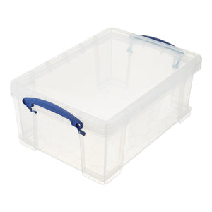 Really Useful Box 9L Storage Container with Snap Lid & Clip Lock Handle (4 Pack) - TRAPSKI
