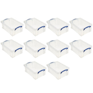 Really Useful Box 9L Storage Container w/ Snap Lid & Clip Lock Handle (10 Pack) - TRAPSKI