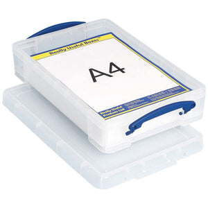 Really Useful Box 4L Storage Container with Lid and Clip Lock Handles, (2 Pack) - TRAPSKI