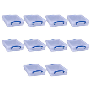 Really Useful Box 4L Storage Container with Lid and Clip Lock Handles, (10 Pack) - TRAPSKI