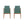 Dining Chairs (Set of 2) - Green / Walnut