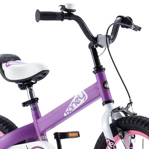 RoyalBaby Cubetube Honey 12 Inch Kids Bike w/Training Wheels & 2 Brakes, Purple - TRAPSKI