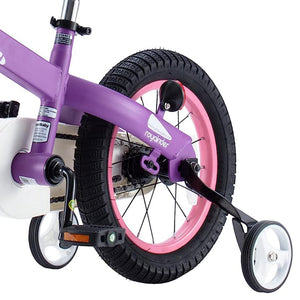 RoyalBaby Cubetube Honey 12 Inch Kids Bike w/Training Wheels & 2 Brakes, Purple - TRAPSKI