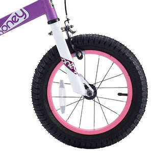 RoyalBaby Cubetube Honey 12 Inch Kids Bike w/Training Wheels & 2 Brakes, Purple - TRAPSKI