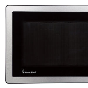 Magic Chef 1000 Watt 1.1 Cubic Feet Digital Touch Microwave, Silver (Damaged)