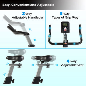 Ksports Home Magnetic Resistance Exercise Stationary Workout Bike w/ LCD Screen