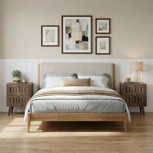Double Drawer Bedside Table (Set of 2) - Walnut