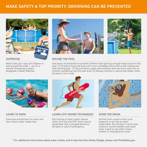 Intex 10ft x 30in Metal Frame Above Ground Pool & Intex Steel Frame Pool Ladder