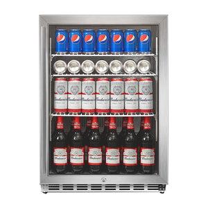 IceJungle 5.3 Cu. Ft. 160 Can Under Counter Freestanding Beverage Drink Fridge