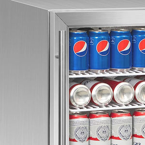 IceJungle 5.3 Cu. Ft. 160 Can Under Counter Freestanding Beverage Drink Fridge