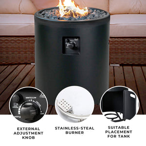 Four Seasons Courtyard 50,000 BTU Outdoor Column Portable Gas Fire Pit (Damaged)