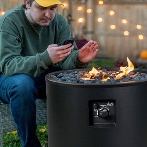 Four Seasons Courtyard 50,000 BTU Round Outdoor Column Portable Gas Fire Pit