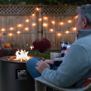 Four Seasons Courtyard 50,000 BTU Round Outdoor Column Portable Gas Fire Pit