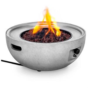 Four Seasons Courtyard 50,000 BTU Round Outdoor Backyard Concrete Gas Fire Pit