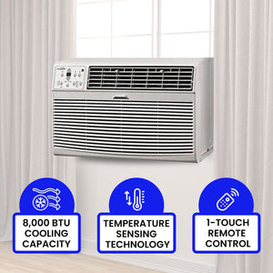 HomePointe 8000 BTU Through the Wall Air Conditioner w/Remote & Digital Panel